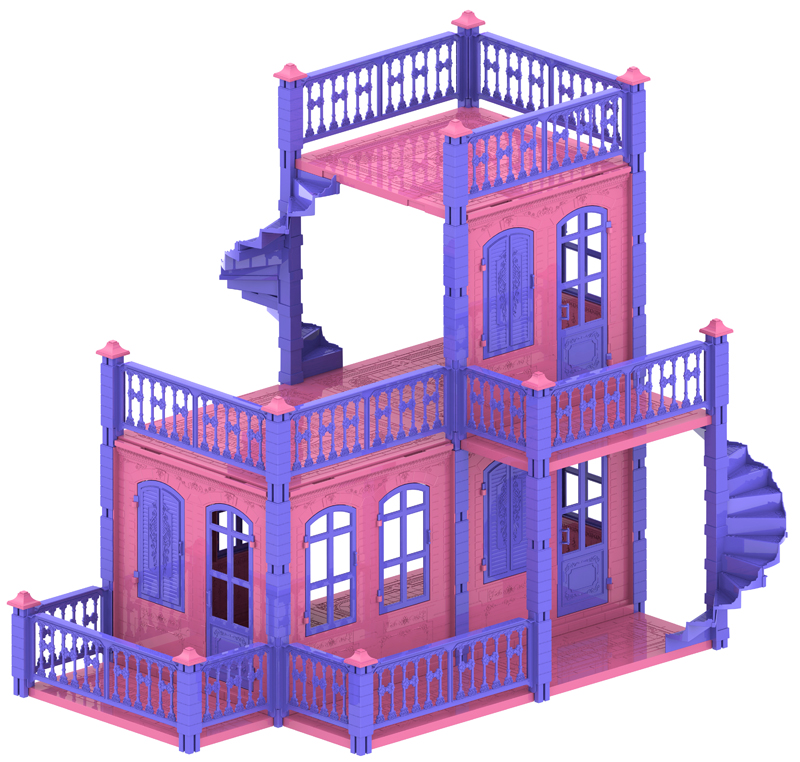 Домик для кукол Замок Принцессы 2 этажа