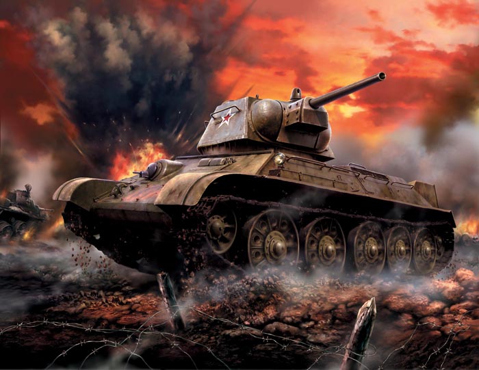 Сборная модель танка Т-34/76 обр. 1943 г.