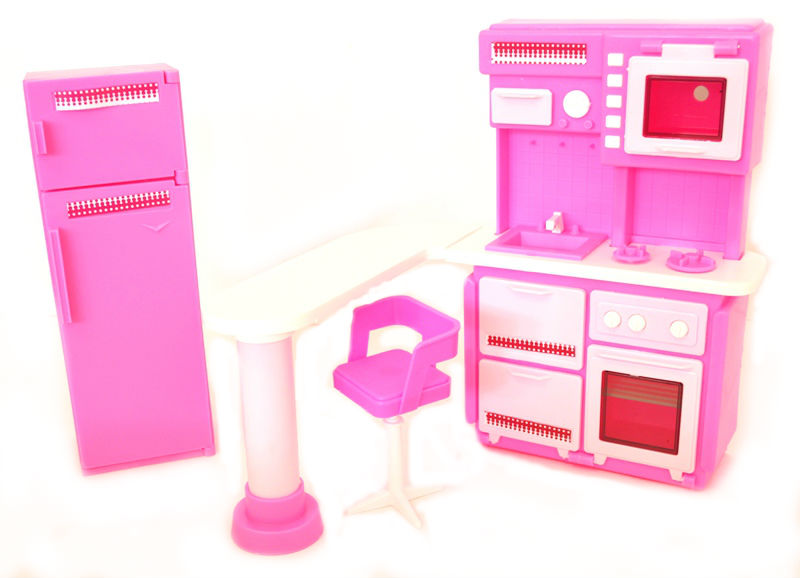 Кукольная Кухня розовая Зефир
