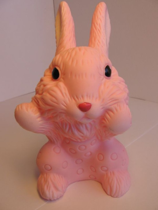 Резиновая игрушка розовый Заяц