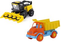 Игровой набор «Уборка урожая №2» - кормоуборочный комбайн и грузовик-самосвал