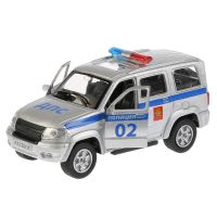 Машинка UAZ Patriot полиция (серебристый) - 12 см