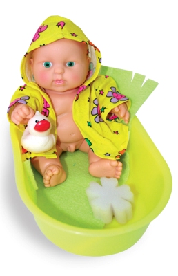 Кукла Мальчик Карапуз в ванночке с аксессуарами