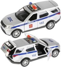Игрушечная полицейская машинка Land Rover Discovery 12 см