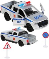 Игрушечная полицейская машинка Ford Rander с 2 дор. знаками 12 см