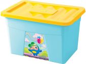 Ящик для игрушек на колесах "Пластишка" Синий