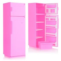 Кукольный холодильник (розовый)