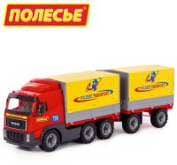 Игрушка фура дальнобойщика с прицепом Игрушка фура дальнобойщика с прицепом