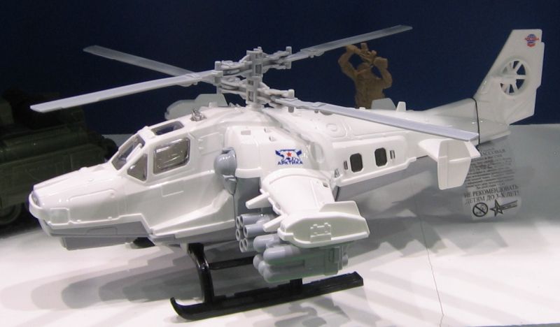Игрушка белый вертолет 38 см