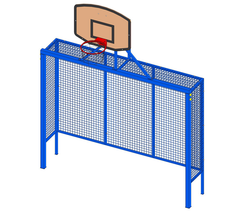 Мини-футбольные ворота с баскетбольным кольцом УТ604