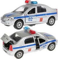 Игрушечная полицейская машинка Renault Logan 12 см