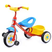 Трехколесный велосипед Малыш Ракета желто-крано-голубой