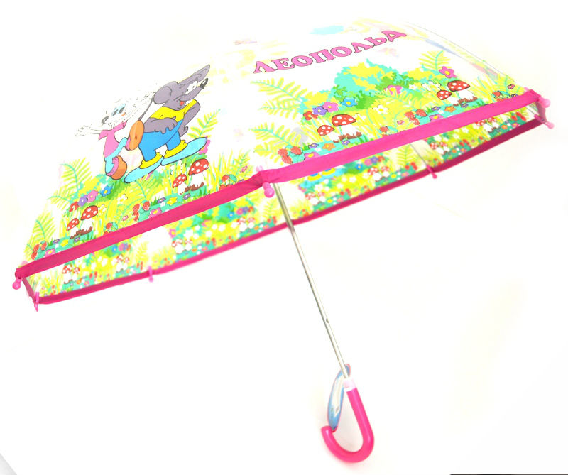 Детский прозрачный зонт с мульткотом